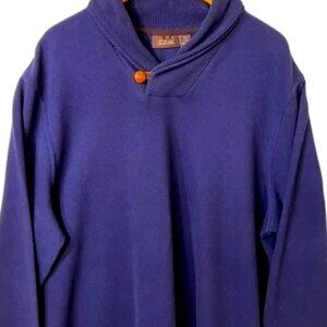 TASSO ELLA MENS SINGLE LEATHER BUTTON AT NECK. SIZE XXL VERY STYLISH 100% COTTON